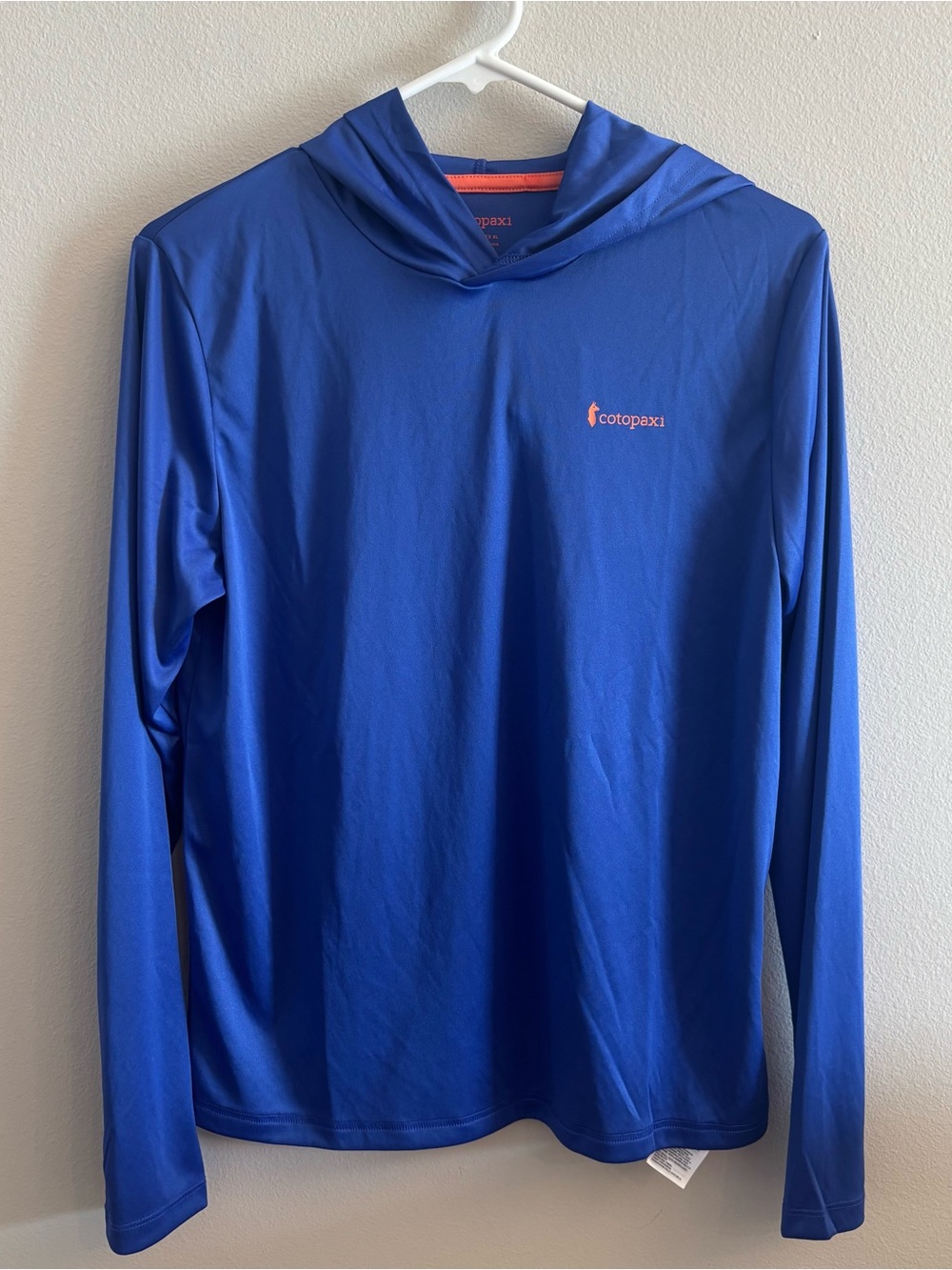 Cotopaxi Kid’s Tapir Long-sleeve Tech Tee Size XL Blue Hooded NEW
